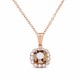 Ehtekomplekt naistele „Glory II (Rose Gold)“ Swarovski® kristallidega