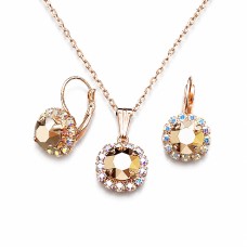 Ehtekomplekt naistele „Glory II (Rose Gold)“ Swarovski® kristallidega