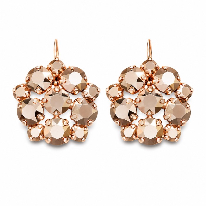 Earrings “Splendor” (Rose Gold) adorned with Crystals by Swarovski®