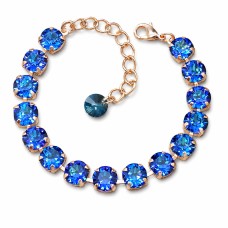 Käevõru naistele DiamondSky „Classic II (Bermuda Blue)“ Swarovski kristallidega