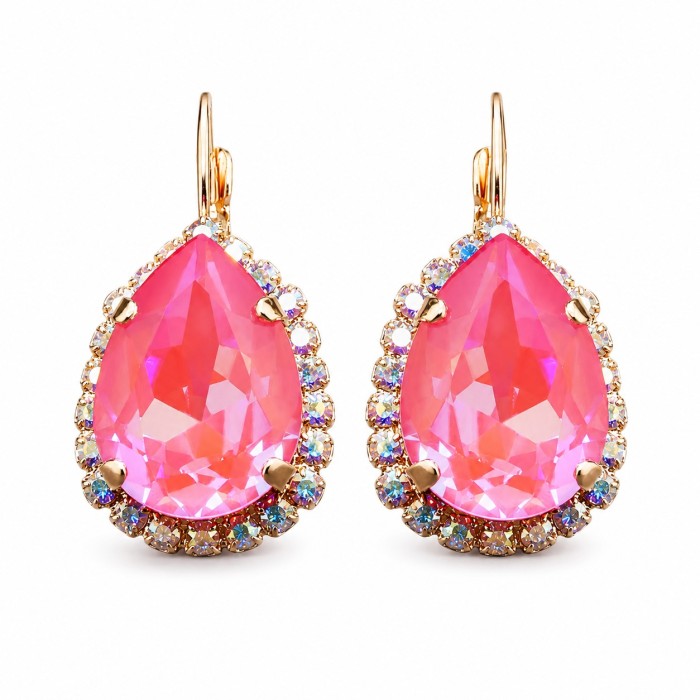 Kõrvarõngad „Celestial Drop III (Lotus Pink DeLite)“ Swarovski® kristallidega