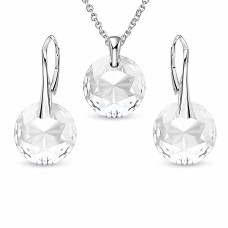 925 Sterling Silver Jewelry Set “Marianne” created with Crystals by Swarovski®