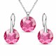 Hõbedane ehtekomplekt naistele „Marianne (Rose)“ Swarovski® kristallidega