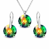 Серебряный комплект «Марианна (Vitrail Medium)» с кристаллами Swarovski®