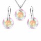 Hõbedane ehtekomplekt naistele „Marianne (Aurora Borealis)“ Swarovski® kristallidega