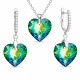 Hõbedane ehtekomplekt naistele „Romantic Heart III R (Vitrail Medium)“ Swarovski® kristallidega