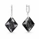 Naiste kõrvarõngad Diamond Sky „Growing Crystal (Silver Night)“ koos Swarovski kristallidega