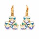Серьги «Бермудский Треугольник III (Aurora Borealis)» с кристаллами Swarovski®