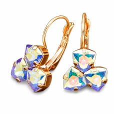 Naiste kõrvarõngad Diamond Sky „Bermuda Triangle III (Aurora Borealis)“ koos Swarovski kristallidega