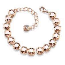 Браслет "Классика II (Rose Gold)" с кристаллами Swarovski®