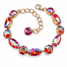 Браслет "Шик II (Light Siam Shimmer)" с кристаллами Swarovski®
