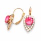 Kõrvarõngad „Diva (Lotus Pink DeLite)“ Swarovski® kristallidega