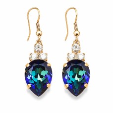 Серьги «Леонора (Bermuda Blue)» с кристаллами Swarovski®