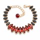 Bracelet “Ornella” (Light Siam / Jet) created with Crystals by Swarovski®