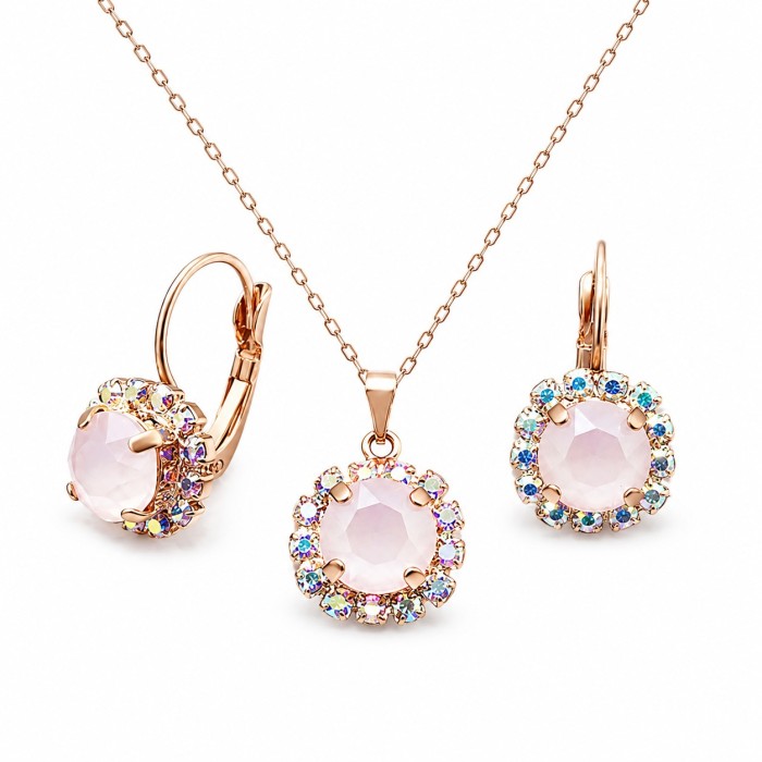 Jewelry Set “Glory II (Powder Rose)” created with Crystals by Swarovski®