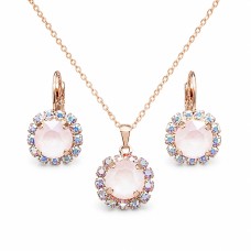 Ehtekomplekt naistele „Glory II (Powder Rose)“ Swarovski® kristallidega