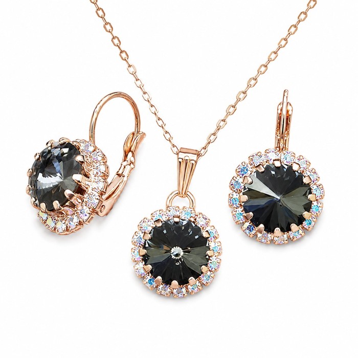 Комплект «Кларис III (Graphite)» с кристаллами Swarovski®