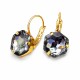 Серьги «Фантазия (Silver Night)» с кристаллами Swarovski®
