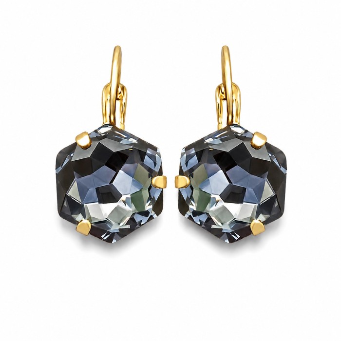 Серьги «Фантазия (Silver Night)» с кристаллами Swarovski®