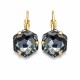 Серьги «Фантазия (Silver Night)» с кристаллами Swarovski®