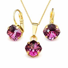 Ehtekomplekt naistele „Mystic (Amethyst)“ Swarovski® kristallidega