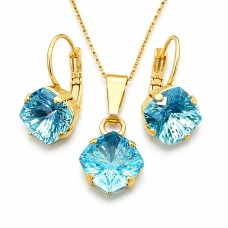 Ehtekomplekt naistele „Mystic (Aquamarine)“ Swarovski® kristallidega