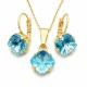 Jewelry Set “Mystic (Aquamarine)” created with Crystals by Swarovski®