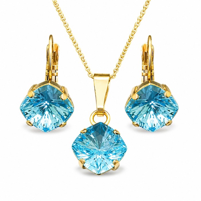 Jewelry Set “Mystic (Aquamarine)” created with Crystals by Swarovski®