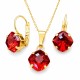 Ehtekomplekt naistele „Mystic (Scarlet)“ Swarovski® kristallidega