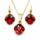 Ehtekomplekt naistele „Mystic (Scarlet)“ Swarovski® kristallidega