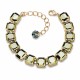Bracelet “Imperial” (Metallic Light Gold) dazzling with Crystals by Swarovski®