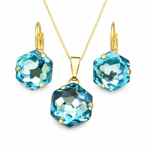 Ehtekomplekt naistele „Fantasy (Aquamarine)“ Swarovski® kristallidega