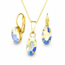 Ehtekomplekt naistele „Enigma (Aurora Borealis)“ Swarovski® kristallidega