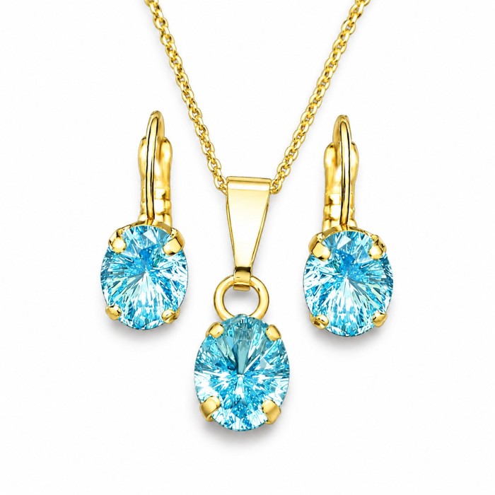  Komplekt „Mystic II (Aquamarine)“ koos Swarovski® kristallidega