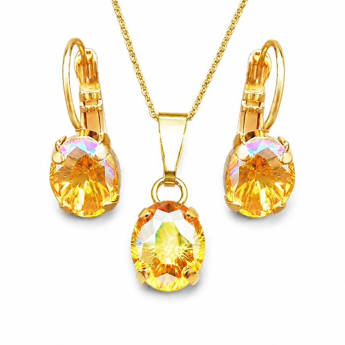  Komplekt „Mystic II (Light Topaz Shimmer)“ koos Swarovski® kristallidega