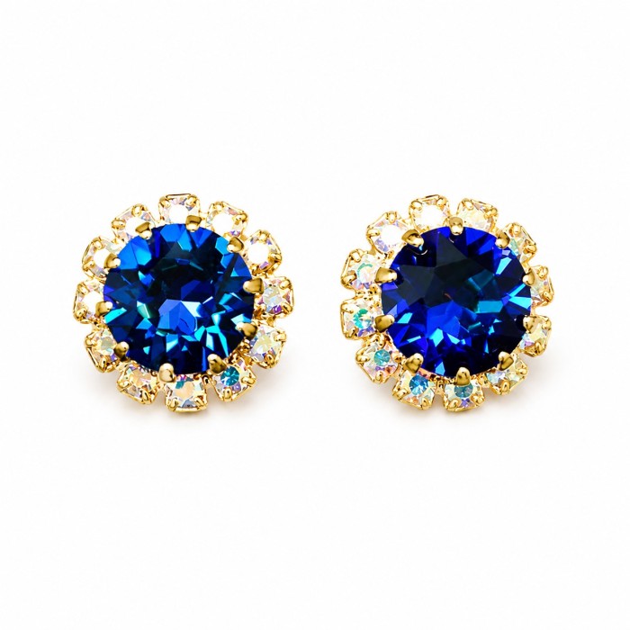 Earrings “Glory III (Bermuda Blue)” created with Crystals by Swarovski®