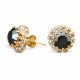 Earrings “Glory (Jet Hematite)” with Preciosa® crystals