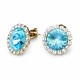 Серьги «Кларис X (Aqua Bohemica)» с кристаллами Preciosa®