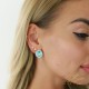 Серьги «Кларис X (Aqua Bohemica)» с кристаллами Preciosa®