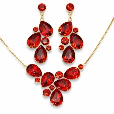 Ehtekomplekt naistele „Fillory Magic (Light Siam)“ Preciosa® kristallidega