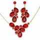 Ehtekomplekt naistele „Fillory Magic (Light Siam)“ Preciosa® kristallidega
