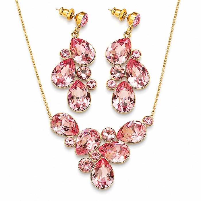 Komplekt „Fillory Magic (Light Rose)“ koos Preciosa® kristallidega