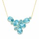 Кулон «Волшебство Филлори (Aqua Bohemica)» с кристаллами Preciosa®