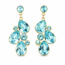Серьги «Волшебство Филлори (Aqua Bohemica)» с кристаллами Preciosa®