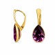 Naiste ehete komplekt „Crystal Drop (Amethyst)“ koos Preciosa® kristallidega