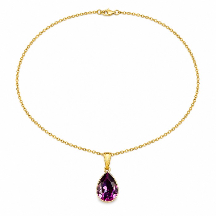 Naiste ehete komplekt „Crystal Drop (Amethyst)“ koos Preciosa® kristallidega