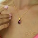 Hõbedane ripats „Crystal Drop (Amethyst)“ Preciosa® kristallidega