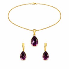 Naiste ehete komplekt „Crystal Drop (Amethyst)“ koos Preciosa® kristallidega