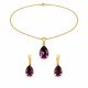 Naiste ehete komplekt „Crystal Drop (Amethyst)“ koos Preciosa® kristallidega