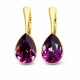 925 Sterling Silver earrings “Crystal Drop (Amethyst)” with Preciosa® crystals